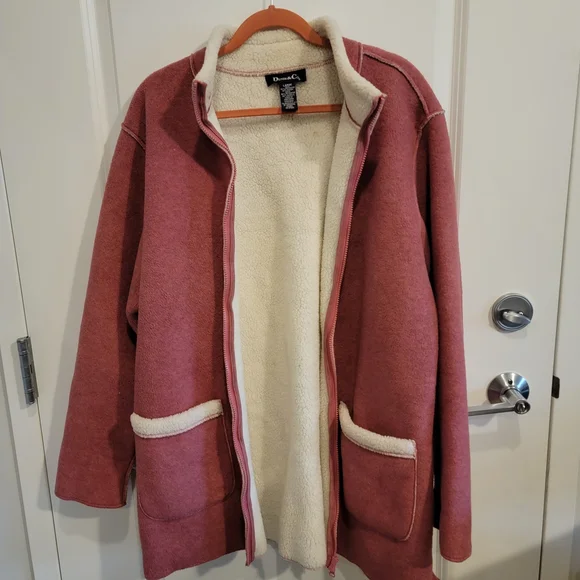 Denim&Co Women's Sherpa Lined Car Coat - Picture 1 of 4